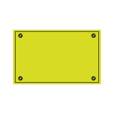 Yeşil sancaklı boş sarı tabela