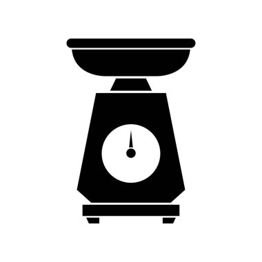 Mutfak ölçekleri ikon vektör çizimi tasarımı