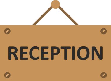 Resepsiyon ikonu. vektör illüstrasyonu.