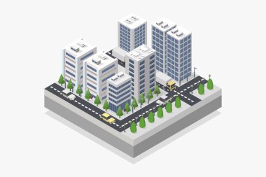 Modern şehir vektörüdür.