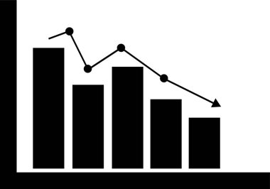 Beyaz arka plan üzerinde grafik simgesi