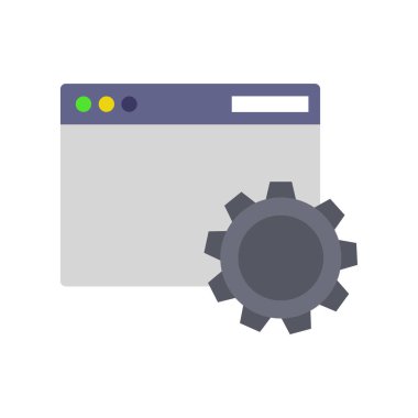 bilgisayar vektörü düz renk simgesi