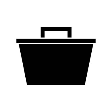 kova kabartma düz vektör simgesi