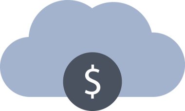 Bulut simgesi vektör illüstrasyonu