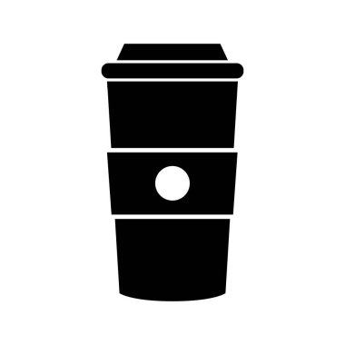 Kağıt bardak kahve izole edilmiş ikon