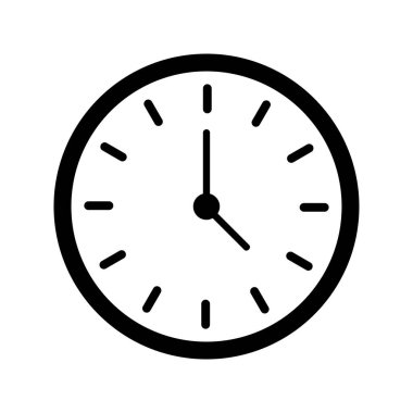 Saat Vektör Satırı Simge Tasarımı