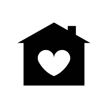 Beyaz arkaplanda izole edilmiş vektör evi simgesi