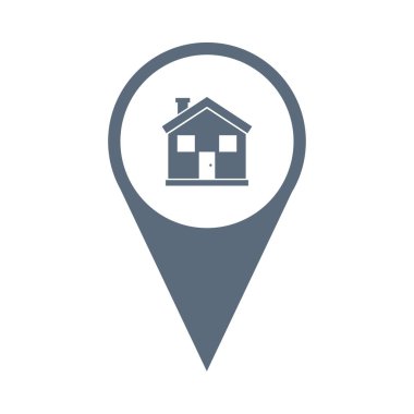 ev haritası konumu pin vektör illüstrasyon tasarımı