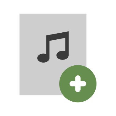 düz renk çizgi film notası