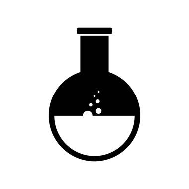 Web ve mobil uygulaması tasarımı, Flask logo kavramı için beyaz arka plan üzerinde izole şişesi simge vektör