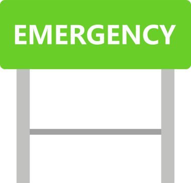 acil durum simgesi vektör illüstrasyonu