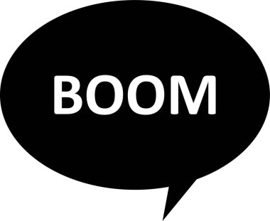 Bum konuşma balonu. boom işareti
