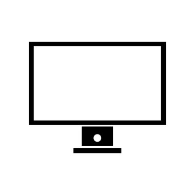 bilgisayar izleme simgesi, vektör illüstrasyonu.