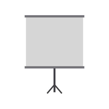 Boş billboard simgesi, düz stil