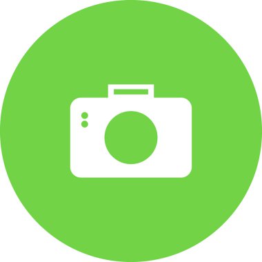 Kamera simgesi. Web için kamera vektör simgelerinin basit illüstrasyonu