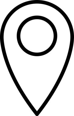 konum simgesi. beyaz arkaplanda izole edilmiş web tasarımı için konum haritası vektör simgesi