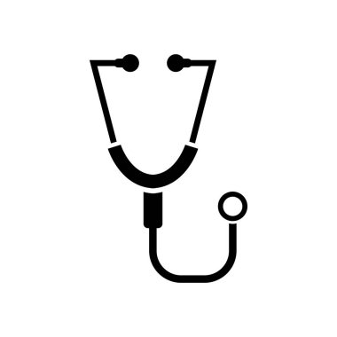 Stetoskop simgesi. Vektör çizim