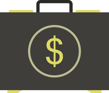 evrak çantası simgesi, vektör illüstrasyonu