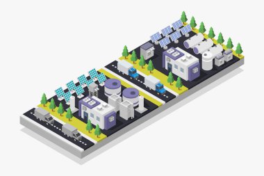 Şehirdeki izometrik ev