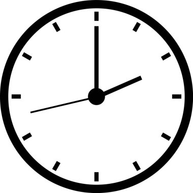 duvar saat simgesi ana hat biçiminde