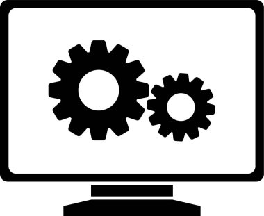 dişli ayarları ayarları simgesi düz biçimli