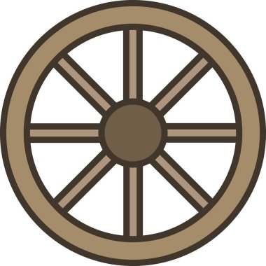 Tekerlek simgesi vektör illüstrasyonu