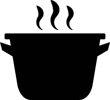 Sıcak çorba ikonu vektör illüstrasyonu