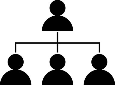 hiyerarşi. Web simgesi basit illüstrasyon