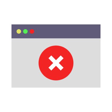 Hata vektörü düz renk simgesi