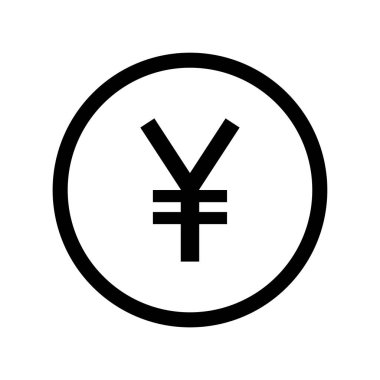 para birimi vektörü düz çizgi simgesi