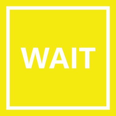 sarı renkli yuvarlak afiş şimdi beyaz arka planda kelime ile