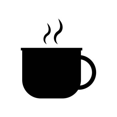 Kahve fincanı simgesi, basit vektör çizimi