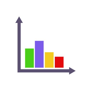 ok ikonlu bar tablosu. Beyaz arkaplanda izole edilmiş web tasarımı için grafik vektör simgesi ile izometrik grafik