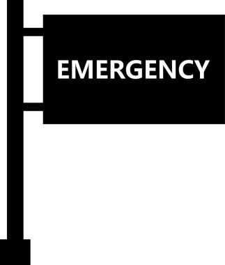 Hastane acil durum simgesi vektörü