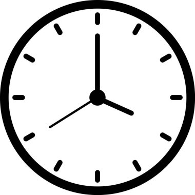 Saat saat simgesi, vektör çizim