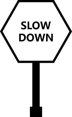 Yavaş trafik işaretini durdur