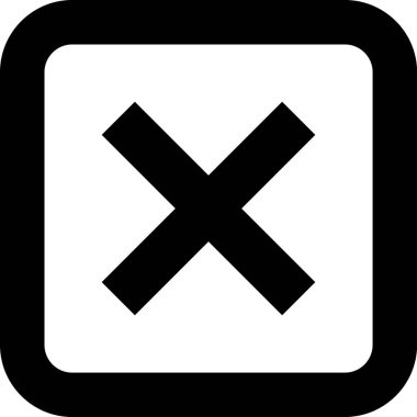 çapraz simge vektör illüstrasyonu