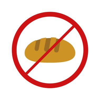 Ekmek simgesi. Web için ekmek işareti vektör simgesinin düz çizimi