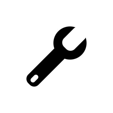 İngiliz anahtarı simgesi vektör illüstrasyonu