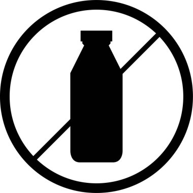 Bir şişe simgesinin vektör illüstrasyonu