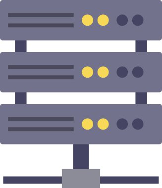 Veritabanı simgesini düz bir şekilde sunan sunucu