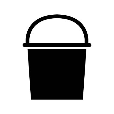 Çöp kutusu simgesi, basit vektör illüstrasyonu beyaz arkaplanda izole edildi