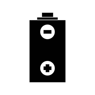 Batarya Glyph Vektör Simgesi Tasarımı