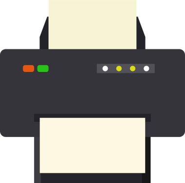 Yazıcı simgesi, vektör illüstrasyonu