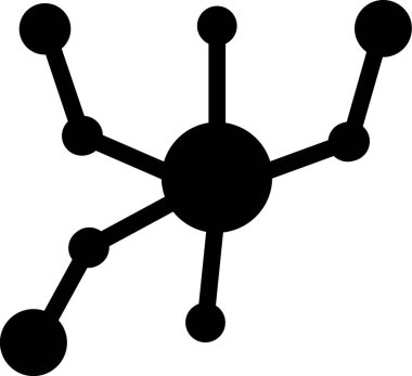 Molekül simgesi, vektör çizimi