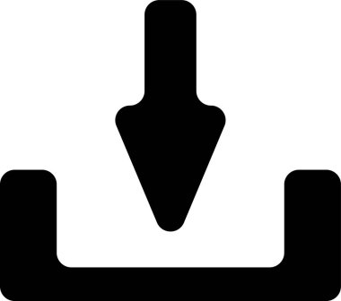 Katı biçimdeki ok aşağı ok simgesi