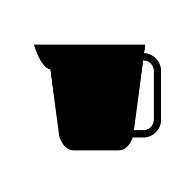 beyaz arka plan üzerinde kahve fincanı simgesi, vektör illüstrasyon