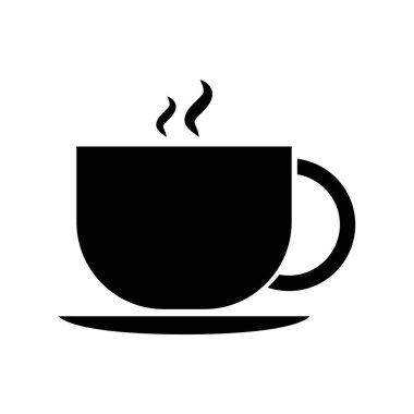 kahve fincanı simgesi, vektör illüstrasyonu.