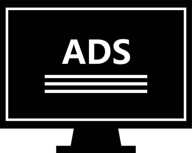 ad glyph vektör simgesi tasarımı