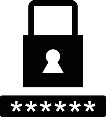 parola ikonu vektör illüstrasyonu.